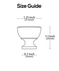 Size guide diagram for 10 Pack Brushed Satin Nickel Cabinet Knobs Flat Round One And One Quarter Inch Diameter Dope Kitchen Cabinet Hardware For Cabinets Drawers Closets And Dressers AL6013SN, showing dimensions