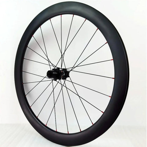 Dialed Carbon Fiber 700C Disc Brake Road Wheelset With 38mm Or 50mm Rim, 24 Holes, Front 2 Bearings Rear 4 Bearings, Aluminum Hub Quick Release