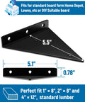 6 Inch Invisible Triangular Shelf Brackets For Minimalist Home Decor Built Tough, Heavy Duty Hot Rolled Steel 6 Pack dimensions
