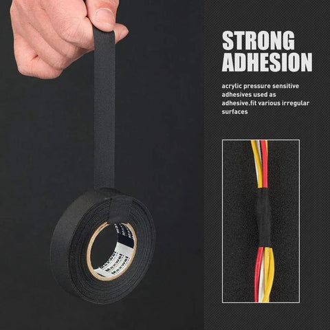 Automotive Wire Harness Cloth Tape Three Quarter Inch Wide 82 Feet Long Pack Of 2 with strong adhesion held by hand