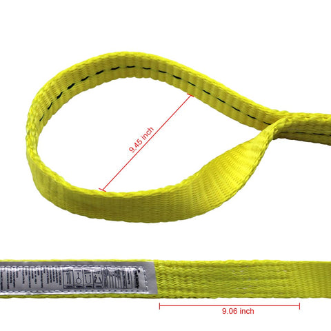 1 Inch By 3 Foot Rigging Straps Heavy Duty Lifting Sling With Twisted Eye Web Sling Tree Saver Recovery Strap 1600 Lb Vertical Capacity