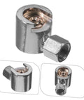 2 Piece Silver Button Head Grease Coupler Set For Iron And Zinc Alloy Nozzles Easy To Use Connection Leak Proof Durable