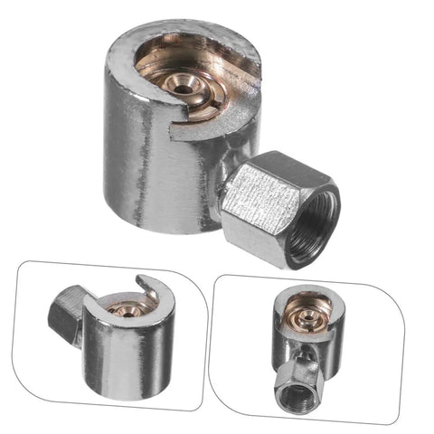 2 Piece Silver Button Head Grease Coupler Set For Iron And Zinc Alloy Nozzles Easy To Use Connection Leak Proof Durable