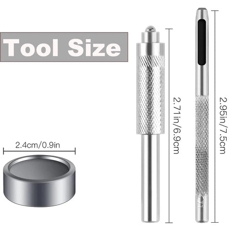 Stainless Steel Snap Button Kit 240 Pieces 60 Sets Heavy Duty Fasteners For Jeans Jackets Bags Leather DIY Craft With Setting Tool Easy To Install For Home Use tool size dimensions