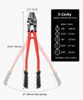 Heavy Duty Hand Swager Crimper 2 In 1 Tool For Copper And Aluminum Oval Sleeves And Stop Sleeves With A 24 Inch Handle
