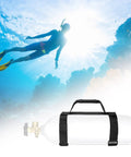 Adjustable Scuba Tank Carrier with cushioned handle and fully adjustable straps, durable air cylinder holder, lightweight build