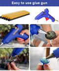 Fast Heating 100W Hot Glue Gun With 10 High Adhesion Glue Sticks for car dent repair and DIY crafts shown in use and detail
