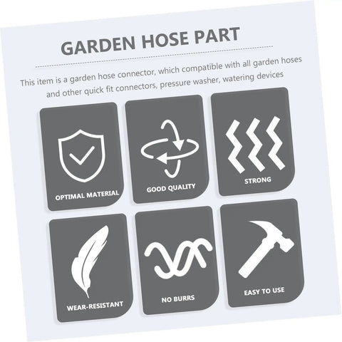 Ciieeo 3 Sets Garden Hose Repair Kit With Heavy Duty Aluminum Connectors That Seal Tight So You Stop Leaking And Fix Your Sprinkler Nozzles Fast. product card with hose connector icons