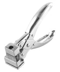 Heavy Duty Zinc Alloy T Slot Puncher Plier for PVC ID Cards Makes Crisp 2mm Holes With Zero Burrs, showcasing durable design.
