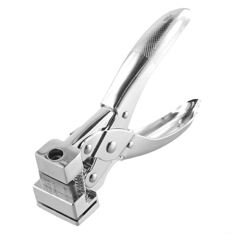 Heavy Duty Zinc Alloy T Slot Puncher Plier for PVC ID Cards Makes Crisp 2mm Holes With Zero Burrs, showcasing durable design.