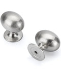 5 Pack Brushed Nickel Cabinet Knobs 1.31 Inch Oval Drawer Handles Screws Included Heavy Duty Modern Kitchen Cabinet Hardware For Cupboard Dresser Closet Durable Aluminum Design, brushed nickel oval knob