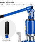 Heavy Duty Hydraulic Puller Kit With Two Or Three Jaw Separator Fits Hubs Gears Flanges Brake Drums Works Vertical Horizontal High Strength Steel 20 Ton Power Beats All Garage Needs Slammed Repairs Done Fast No Fuss Ever. Blue hydraulic pump handle with rubber grip