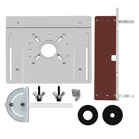 Durable Aluminum Router Table Insert Plate Set For Wood Milling Flip Jig Precision Engineered Heavy Duty components and accessories