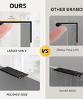 Comparison of 10 Pack Black Edge Finger Pull Cabinet Handles 3 Inch Aluminum Alloy Smooth Open vs other brands