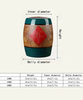 Straight Up Sturdy Ceramic Rice Jar With Secure Lid And Classic Designs Hella Durable Kitchen Pantry Dispenser For Grains Snacks Candy Coffee Beans Holds Up To Fifteen Kilograms with dimensions shown.