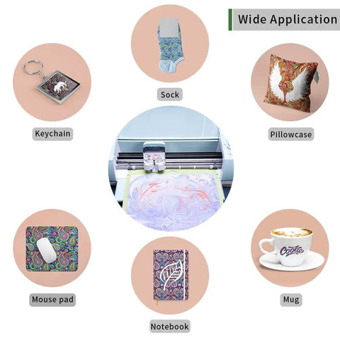 Sublimation Transfer Sheets Pack 12x12 Boho Pattern 12 Pcs Pre Printed Paper For Mug Heat Press Coasters And DIY T Shirts Seamless Edges