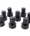 Heavy Duty Oval Hole Punch Die Set For CH 70 Hydraulic Punch, 8 sizes visible: 5.5x20mm to 16x22mm, stainless steel