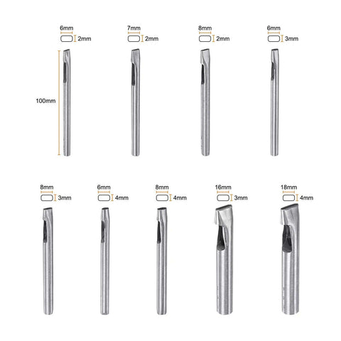 Image of 9 Piece Stainless Steel Leather Hole Punch Set With A5 Cutting Mat, showing various punch sizes from 2mm to 18mm.