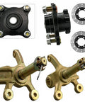 Front Wheel Hub Steering Knuckle Spindle And Brake Disc Rotor For ATV Quad Go Kart No Caliper Heavy Duty Front Rotor Assembly