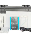 Surface Roughness Tester Profilometer with USB Data Output, shown with accessories including USB cable and carrying case