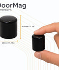 Heavy Duty Magnetic Bifold Door Catch Holder With Strong Magnet Stopper, dimensions 29mm diameter, black finish.