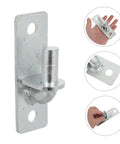 Heavy Duty Wall Mount Fence Hinges For Privacy Gates And Large Swinging Barn Doors Kickass Iron Security Hardware With 12 7 Millimeter Mounting Holes Built Tough, showing a close-up of the hinge with a hand for size reference.