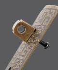 Side view of Antique Brass Cabinet Drawer Knob Handle For Furniture Decorative Door Hardware with screw detail
