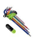 Extra Long Torx Hex Key Set T10 T50 With Color Coded Ball End Wrenches Torque Handle CrV Steel Anti Rust