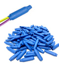 Pile of Blue Gel Filled Wet B Type Wire Connectors For Low Voltage Splice Waterproof Outdoor Crimp Beads Great For Alarm And Telephone Wiring Silicone Insulated With Moisture Barrier 1000 Pcs