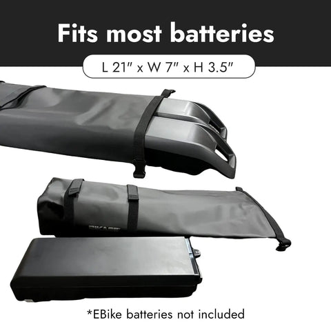 Two Battery E Bike Battery Case And Cover Waterproof And Fire Resistant Lithium Ion Battery Storage Bag Fits 48V And 52V Easy To Mount Ideal For Camping Ride Longer And Travel