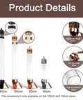 Wall Mounted Coffee Dispenser With Glass Tube, Adjustable Dosing Canister For Beans Tea And Grains, Airtight Stainless Steel Kitchen Stash in four sizes