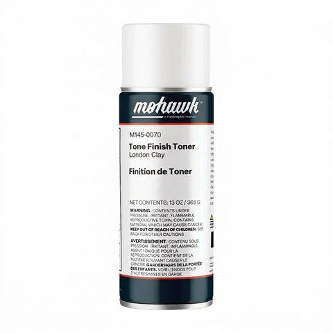 London Clay Wood Repair Bundle Featuring An Aerosol Stain And Clear Satin Topcoat Duo For No Sweat Floor Touch Ups and Hella Smooth Color Matching Restorations, aerosol toner can.