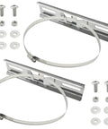 Pole Mounting Kits For Outdoor Electrical Boxes With Adjustable Clamps In 304 Stainless Steel, 50 To 200mm Range, Includes Cable Clamps