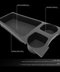 Center Console Cup Holder Organizer For Toyota Prius 2010 2011 2012 2013 2014 2015 Replacement Box With Removable Silicone Mats