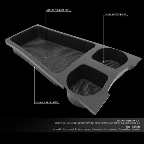 Center Console Cup Holder Organizer For Toyota Prius 2010 2011 2012 2013 2014 2015 Replacement Box With Removable Silicone Mats