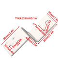 Beefed Up Heavy Duty Z Bracket Corner Connector, 2.5mm thick stainless steel, 40mm mounting for cabinet shelves, DIY use.