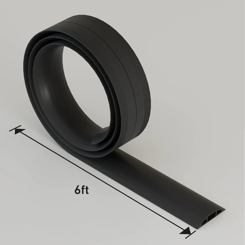 6ft Floor Cord Cover Cable Protector For Home And Office Hide Extension Cords And Prevent Trip Hazards Heavy Duty Cord Hider Black
