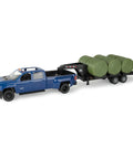 1:16 scale blue Chevy Pickup Truck Toy With Lights And Trailer For Indoor And Outdoor Play A Real Work Rig Experience