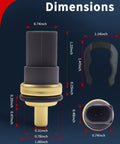 2 Pin Engine Coolant Temperature Sensor for Audi and VW Cars dimensions and design details