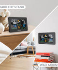 Must Have Wireless Weather Station With Color LCD Display Indoor Outdoor Thermometer Atomic Clock shown on desk and wall mounted