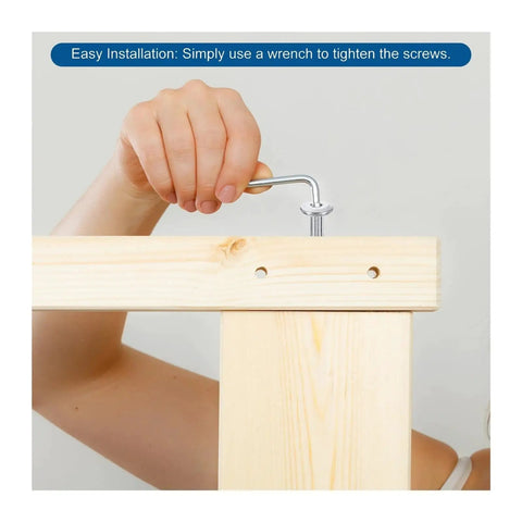 Hand tightening M6 Bed Frame Bolts Socket Head Screws With Barrel Nuts For Furniture And Bunk Beds Slotted Rice Head 75mm Length
