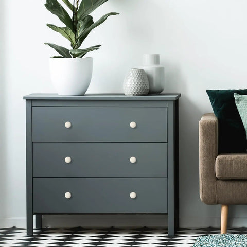 Slick Brushed Nickel Cabinet Knobs Rock Solid Zinc Pulls Single Hole Mount Quick Swap For Kitchen Drawers Fresh Home Hardware Upgrade Smooth Grip 10 Pack on gray dresser