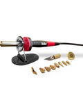 15 Piece Woodburning Kit 25W 120V with Stay-Cool Handle, Precision Tips, Heat Deflector, and Integrated Safety Rest displayed