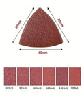 Get ready to crush your DIY projects with these awesome 30 Piece Set Of 80mm Triangular Sanding Discs showing 80mm size and grit variety.