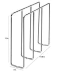 Chrome U-Shaped Wire Tray Divider for baking and cookie sheets, fits 3.0"W x 11.88"D x 10.0"H, 3.25 Inch face opening for cabinets