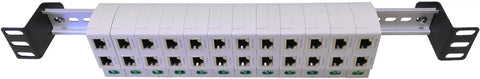 DIN Rail Mounting Bracket for 19 Inch Rack Systems Slotted Aluminum Alloy Beefy Rack Ears Kit Slim 17 Inch Length 35mm Width 7.5mm Height