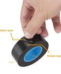 Hand holding a roll of Six Pack Self Fusing Rubber Tape For Electric Cable Splicing And Pipe Water Leak Repair 1 Inch By 10 Feet 6 Rolls.