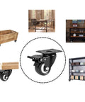 Set Of 4 Heavy Duty Swivel Caster Wheels With Secure Brakes, built tough for easy moves on furniture and mobile workstations.
