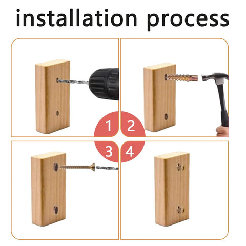 Installation process for 20 Pack Heavy Duty Cinder Block Anchors With Screws For Concrete Block Brick And Hollow Walls Size 6x32mm