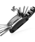Foldable 16-In-1 Bike And Motorcycle Repair Tool Kit With Hex Wrenches And Screwdrivers Portable Multitool with tools extended